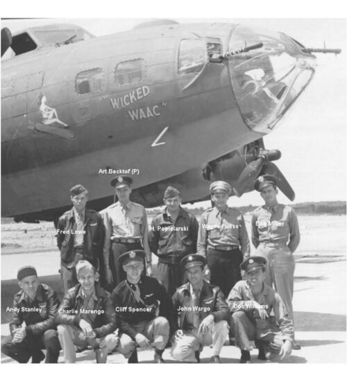 Bild der besatzung vor einer B-17
