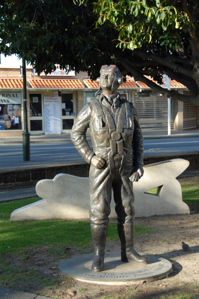 Eine Statue von Petley in Fremantle, West-Australien